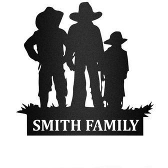 Cowboy Or Horse Farm Family Metal Wall Art Farmhouse Decor - Thegiftio UK