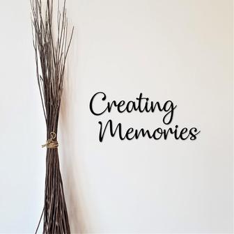 Creating Memories Sign Metal Wall Art Word Signs Gallery Wall Decor Farmhouse Decor Family Room Decor Memories Sign For Wall - Thegiftio UK