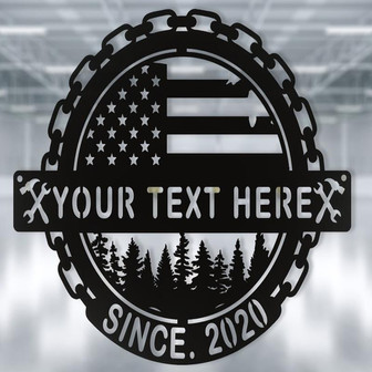 Custom American Flag Workshop Metal Sign - Father's Day Gifts - Thegiftio UK