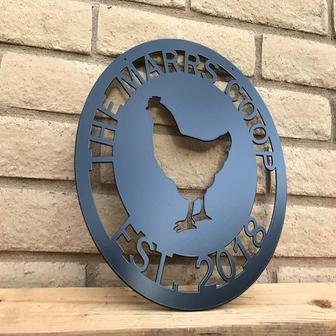 Custom Chicken Coop Sign, Metal Chicken Coop Sign, Personalized Chicken Coop sign - Thegiftio UK