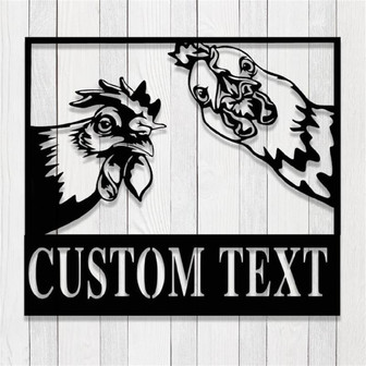 Custom Chicken Farm Metal Sign,Hen House Sign,Personalized Chicken Farm House Name Signs,Metal Chicken Coop Sign,Chicken Coop Metal Wall Art - Thegiftio UK