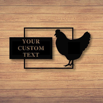 Custom Chicken Sign Metal Name Sign Farmhouse Decor Outdoor Decor Metal Sign Personalized Chicken Sign Farmhouse Sign - Thegiftio UK