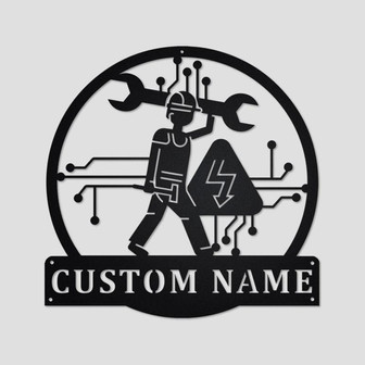 Custom Electrical Engineering Metal Wall Art, Personalized Electrical Engineering Name Sign Decoration For Living Room - Thegiftio