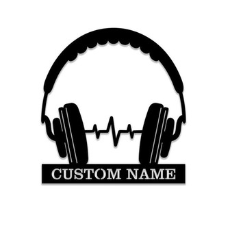 Custom Headphone Metal Wall Art, Headphone Name Sign, Game Room Decor, Studio Wall Art, Headphone Decor, Gamer Gift, DJ Gift - Thegiftio