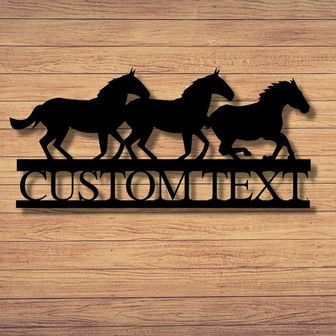 Custom Horse Ranch Sign, Personalized Metal Ranch Sign, Metal Hose Sign, Mustang Sign, Camp Sign, Horse Stall, Horse Farm Decor, Barn Sign - Thegiftio UK