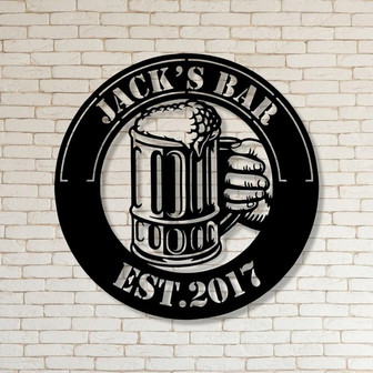Custom Metal Bar Sign, Personalized Bar Sign ,Business Sign , Home Decor - Thegiftio UK