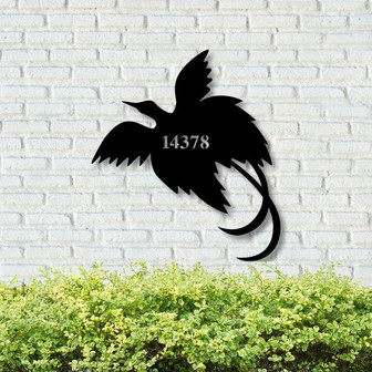 Custom Metal Bird Sign Metal Address Sign Metal Wall Art Farmhouse Decor Family Name Sign Housewarming Metal Birds Of Paradise - Thegiftio