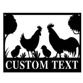 Custom Metal Chicken Coop Sign, Custom Metal Chicken Sign, Custom Metal Chicken Farm Signs - Thegiftio UK