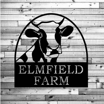 Custom Metal Cow Farm Sign Custom Cow Metal Art Cow Metal Art - Thegiftio UK