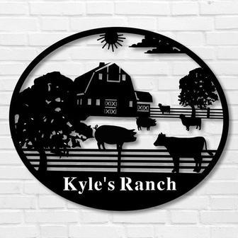 Custom Metal Farm Sign | Metal Farm Sign | Metal Wall Art | Farmhouse Decor | Family Name Sign | Housewarming | Metal Sign For Farmer - Thegiftio UK