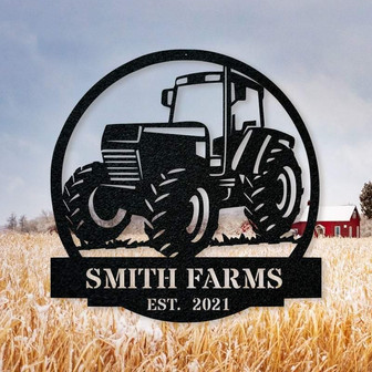 Custom Metal Tractor Sign ,Door Hanger, Housewarming Gift - Thegiftio UK
