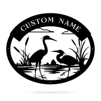 Custom Outdoor Sign With Herons Monogram - Thegiftio UK