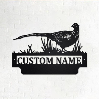 Custom Pheasant Metal Wall Art, Personalized Pheasant Name Sign Decoration For Room, Pheasant Home Decor - Thegiftio UK