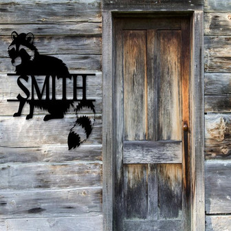 Custom Raccoon Metal Wall Art, Personalized Raccoon Metal Sign, Raccoon Wall Decor, Raccoon Gift - Thegiftio UK