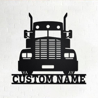 Custom Truck Car Metal Wall Art, Personalized Truck Driver Name Sign Decoration For Room, Truck Car Home Decor, Trucker Gift - Thegiftio UK