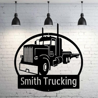 Custom Truck Driver Name Sign, Semi Truck Wall Sign, Tractor Trailer Gift, Eighteen Wheeler Present, Trucker Christmas Gift - Thegiftio UK
