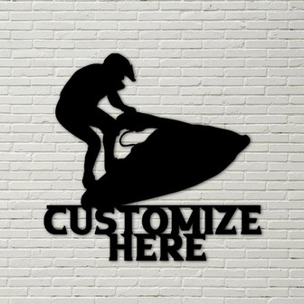 Customizable Metal Jet Ski Sign, Jet Ski Decoration, Personalized Metal Watersports Sign, Beach Decor, Jet Ski Sign - Thegiftio UK