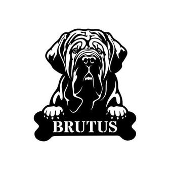 Dog Sign, Personalized Metal Monogram Sign - Pet Name Sign - Dog House - Home Decor - Thegiftio