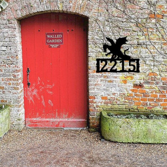 Dragon Metal Address Plaque for House, Address Number, Metal Address Sign, House Numbers, Front Porch Address, unique address sign - Thegiftio UK