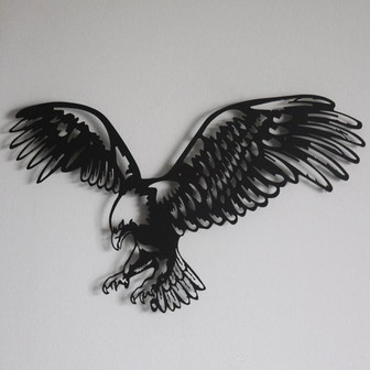 Eagle Metal Wall Art, Eagle Metal Art Wall Decor, Large Metal Eagle Sign, American Eagle Decor - Thegiftio