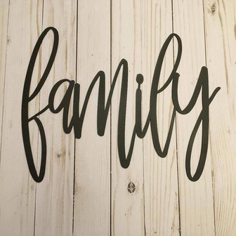 Family Metal Sign Farmhouse Decor Metal Wall Art Housewarming Gift Metal Words - Thegiftio UK
