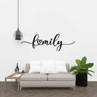 Family Metal Sign Family Script Metal Sign Family Script Word Sign Housewarming Gift Farmhouse Decor Custom Holiday - Thegiftio UK