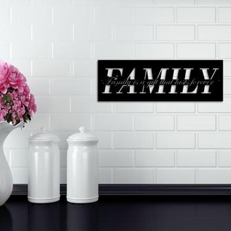 Family Sign Metal Family Sign Farmhouse Wall Decor Anniversary Gift Mother Gift For Mom Laser Cut Word Laser Cut Metal Sign Gift Ideas - Thegiftio UK
