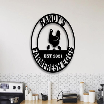 Farm Fresh Eggs Metal Wall Sign -custom Farm Sign Custom Ranch Sign Custom Outdoor Ranch Sign Farm Entrance Sign Chicken Home Signs - Thegiftio UK