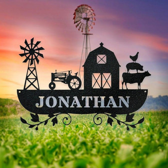 Farm Life Monogram Sign Personalized Farmhouse Sign Custom Farm Decor Custom Farmhouse Decor Metal Farm Sign Farm House Decor - Thegiftio UK