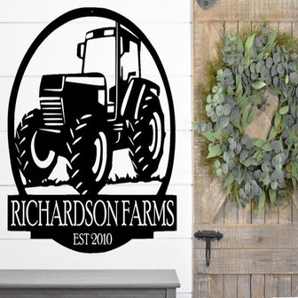 Farm Sign Farm Metal Sign Tractor Name Sign Farm Metal Sign Farm Tractor Sign - Thegiftio UK