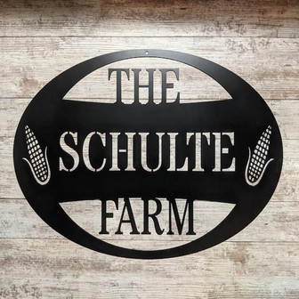 Farm Sign Personalized Family Name Sign Custom Name Sign Corn Sign Custom Farm Sign Gift Custom Metal Sign Swedish Farmhouse Sign - Thegiftio UK