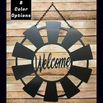 Farmhouse Decor - Windmill Welcome Sign Door Wall Hanger Housewarming Farmhouse Gift Idea Farmhouse Wall Decor Signs - Thegiftio UK