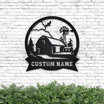 Farmhouse Personalized Metal Sign Custom Metal Farm Sign Farmhouse Decor Family Name Sign Metal Sign For Farmer Housewarming Gift - Thegiftio UK