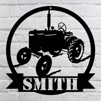 Farmhouse Sign Custom Tractor Last Name Sign Personalized Last Name Sign Metal Signs For Outdoors Or Indoors - Thegiftio UK