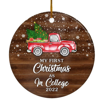 My First Christmas As In College Ornament 2022 New In College Decoration Christmas Tree Ornament - Thegiftio UK