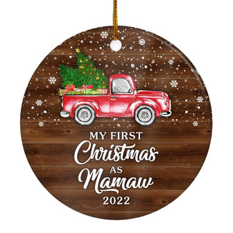 My First Christmas As Mamaw Ornament 2022 New Mamaw Decoration Christmas Tree Ornament - Thegiftio UK