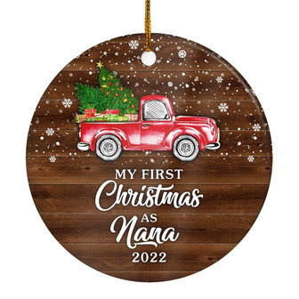 My First Christmas As Nana Ornament 2022 New Nana Decoration Christmas Tree Ornament - Thegiftio UK