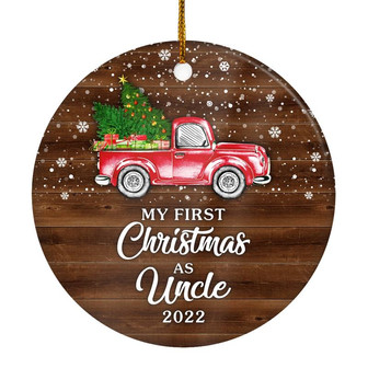 My First Christmas As Uncle Ornament 2022 New Uncle Decoration Christmas Tree Ornament - Thegiftio UK