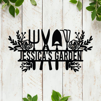 Garden Custom Monogram Metal Art Gift For Gardening Lovers - Thegiftio UK