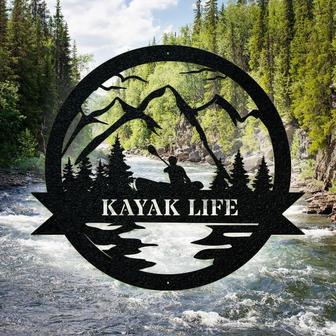 Great Outdoor Kayak Decor Kayak Life Metal Cut Out Signs, Laser Cut Metal Signs, Kayak Lover Decor - Thegiftio UK