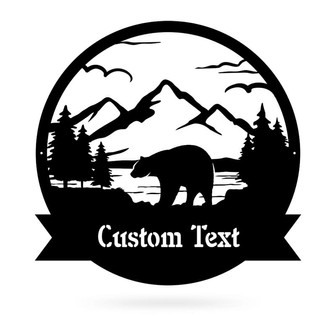 Great Outdoors Bear Cut Metal Sign Home Decor - Thegiftio UK