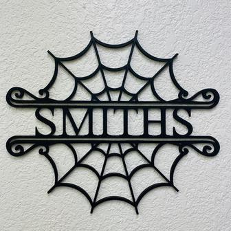 Halloween Decor, Spider Web Name Sign, Halloween Gift. - Thegiftio UK