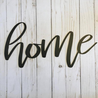 Home Metal Sign Farmhouse Decor Metal Wall Art Housewarming Gift Metal Words - Thegiftio UK