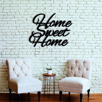 Home Sweet Home Metal Wall Art Signs With Sayings Metal Letters Home Wall Decor Wall Hanging Housewarming Gift Farmhouse Words Laser Cut - Thegiftio