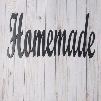 Homemade Metal Sign Farmhouse Decor Metal Wall Art Housewarming Gift Metal Words Wide Letter Metal Sign - Thegiftio UK