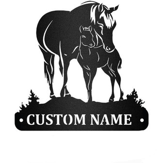 Horse And Foal Father's Day Metal Wall Art Farmhouse Decor - Thegiftio UK