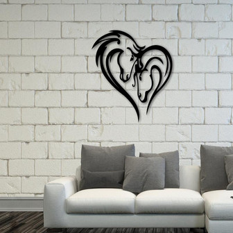 Horse Heart Sign Custom Horse Decor Farm Sign Custom Ranch Decor Horse Rider Equestrian Gifts Horse Ride Barn Decorations Pony Gifts - Thegiftio