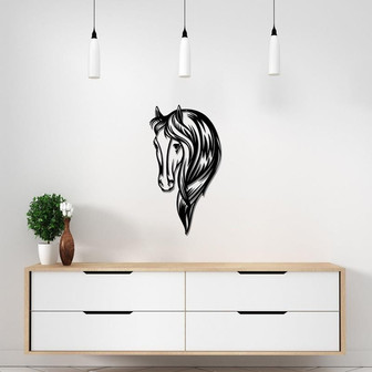 Horse Metal Wall Art Horse Farm Decoration Living Room Wall Art Outdoor Fence Decor Horse Barn Sign Metal Horse Cutout Decoration - Thegiftio UK