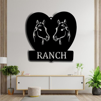 Horse Ranch Sign Custom Metal Sign Horse Farm Signs Metal Horse Decor Horse Gift For Horse Lover Equestrian Decor - Thegiftio UK