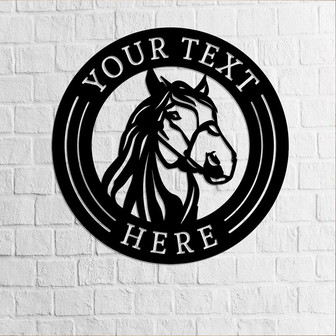 Horse Sign Entrance Sign Barn Sign Family Metal Signranch Sign Farm Sign Gate Sign Plasma Cut Steel Sign steel Art Welcome Sign - Thegiftio UK